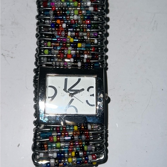 Colorful Beaded Watch Bracelet - Picture 2 of 4